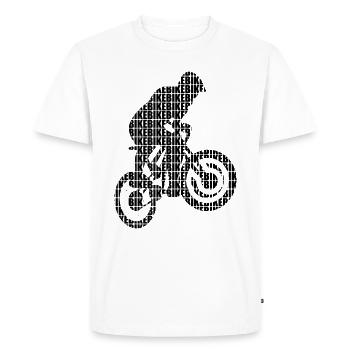 MTB Mountainbike Bike Biker - Men's Premium Organic T-Shirt - white - Front - Nico (187cm)