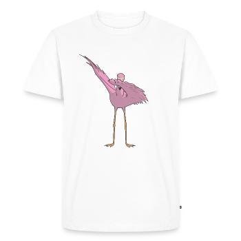 Dancing Flamingo - Flamenco Dabbing Dance - Men's Premium Organic T-Shirt - white - Front - Nico (187cm)