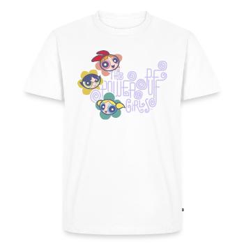 Powerpuff Girls Group With Flowers - Men's Premium Organic T-Shirt - white - Front - Nico (187cm)