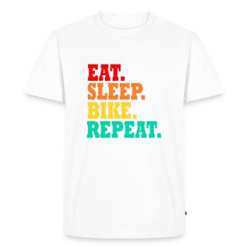 Vélo vélo vélo cadeau de vélo - T-shirt Premium bio Homme - blanc - Devant - Nico (187cm)