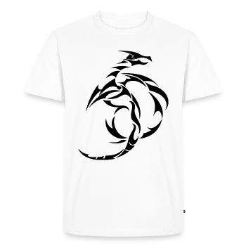 Dragon tribal - T-shirt Premium bio Homme - blanc - Devant - Nico (187cm)