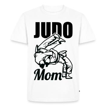 Maman judo - T-shirt Premium bio Homme - blanc - Devant - Nico (187cm)