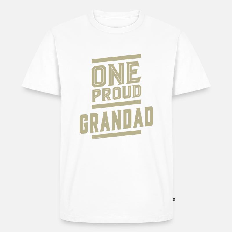 Ein stolzer Großvater - Männer Premium Bio T-Shirt - Weiß