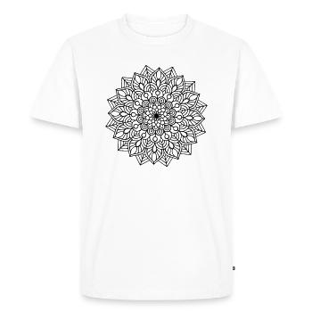 Mandala Coloriage Creative Design Enfants DIY - T-shirt Premium bio Homme - blanc - Devant - Nico (187cm)