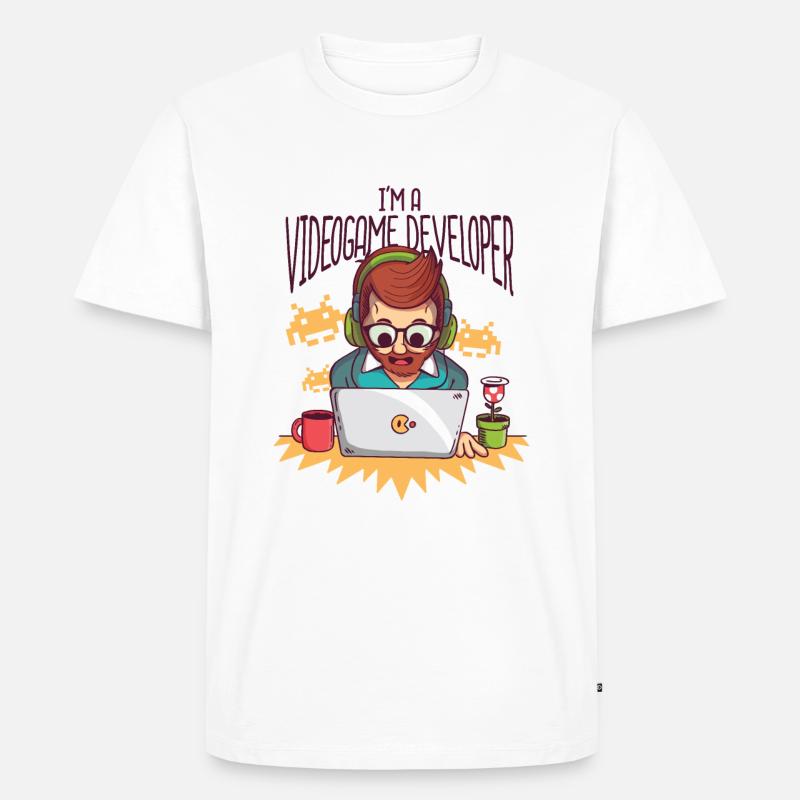 Video Game Developer - Videogame Developer - Men's Premium Organic T-Shirt - white