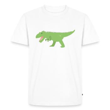 Dinosaures - T-shirt Premium bio Homme - blanc - Devant - Nico (187cm)