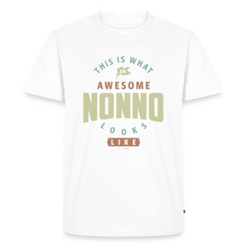 Nonno génial - T-shirt Premium bio Homme - blanc - Devant - Nico (187cm)