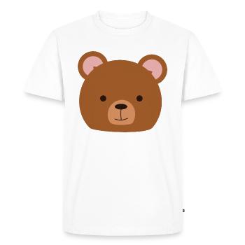 Ours en peluche pour bébé drôle et heureux - T-shirt Premium bio Homme - blanc - Devant - Nico (187cm)
