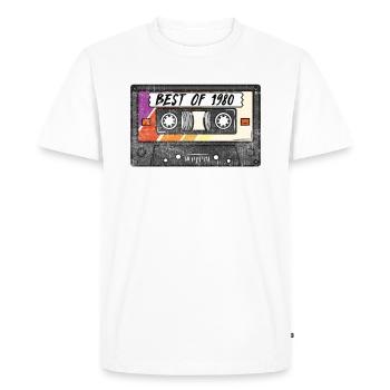 Le meilleur des années 80 T-shirt rétro des années 80 BMX des années 1980 - T-shirt Premium bio Homme - blanc - Devant - Nico (187cm)