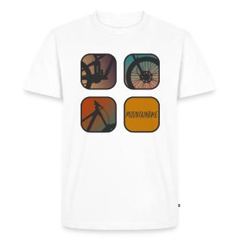 Mountainbike Downhill Enduro - T-shirt Premium bio Homme - blanc - Devant - Nico (187cm)