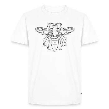 Bee - Men's Premium Organic T-Shirt - white - Front - Nico (187cm)