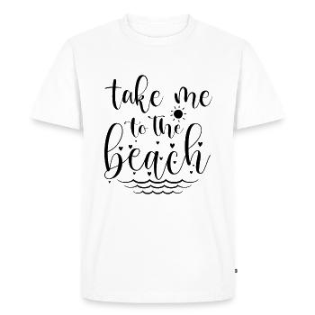 Take Me To The Beach - Men's Premium Organic T-Shirt - white - Front - Nico (187cm)