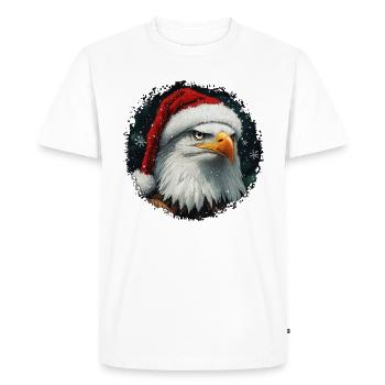 Eagle Christmas - Men's Premium Organic T-Shirt - white - Front - Nico (187cm)