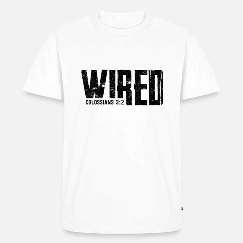 Éternellement câblé V1 - T-shirt Premium bio Homme - blanc