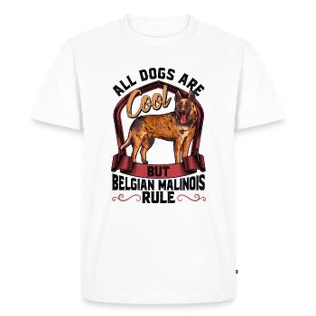 Belgian Malionis Dog Handler - Men's Premium Organic T-Shirt - white - Front - Nico (187cm)