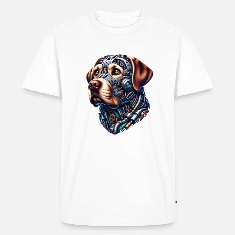 Labrador Retriever Android Design - Männer Premium Bio T-Shirt - Weiß