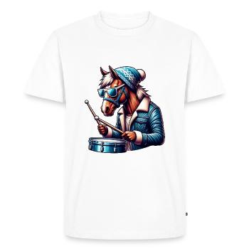 Global - Black without Japan Template - Men's Premium Organic T-Shirt - white - Front - Nico (187cm)