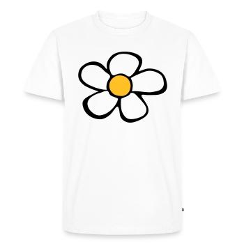 flower - Men's Premium Organic T-Shirt - white - Front - Nico (187cm)