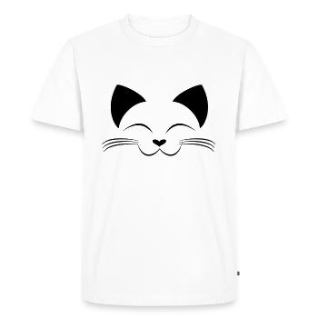 Doux minou. - T-shirt Premium bio Homme - blanc - Devant - Nico (187cm)