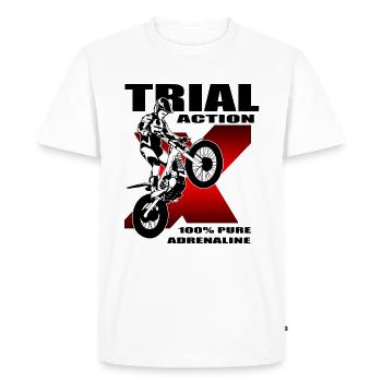 Trial - Trialsport - Moto Trial - Motorcycle Trial - Men's Premium Organic T-Shirt - white - Front - Nico (187cm)