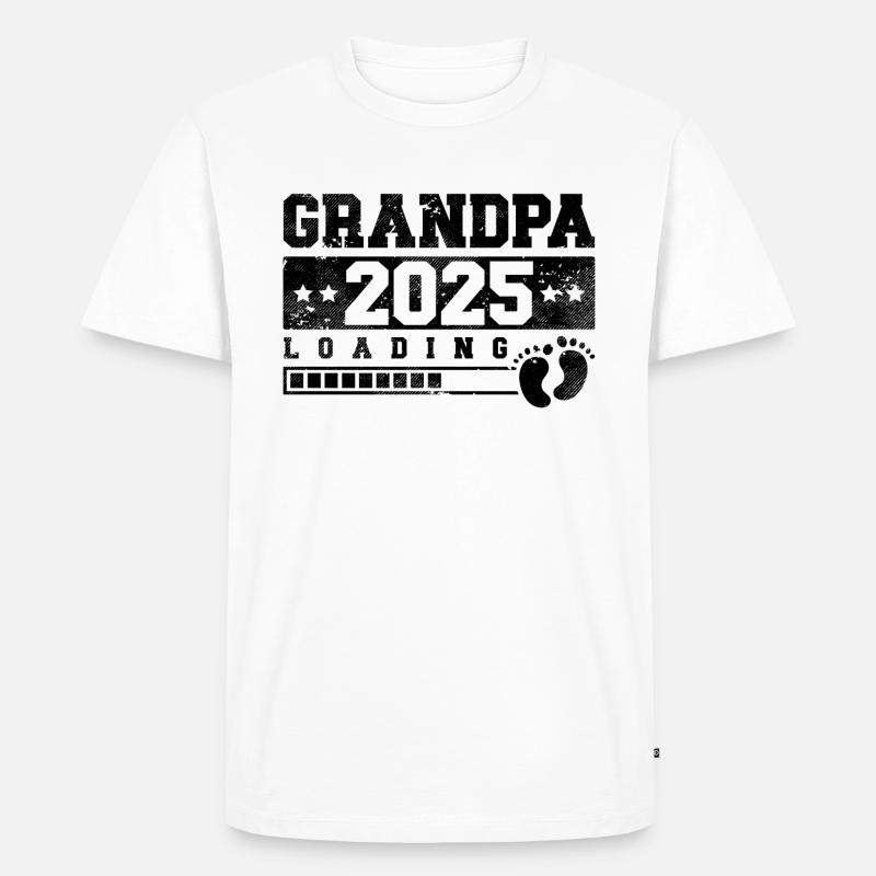 Opa 2025 loading - Männer Premium Bio T-Shirt - Weiß