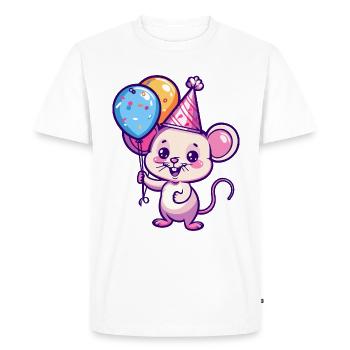 Mouse Birthday Baby - Men's Premium Organic T-Shirt - white - Front - Nico (187cm)