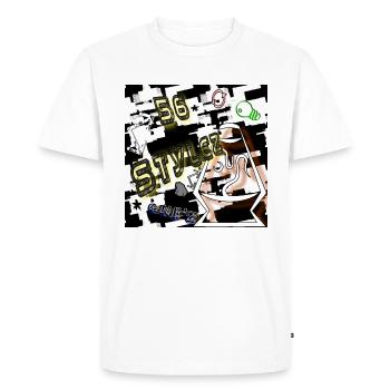 56-Stylez-One’z - Image - 2023 - T-shirt Premium bio Homme - blanc - Devant - Nico (187cm)