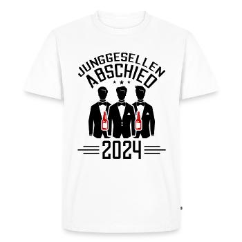 Junggesellen Abschied 2024 - Männer Premium Bio T-Shirt - Weiß - Vorne - Nico (187cm)