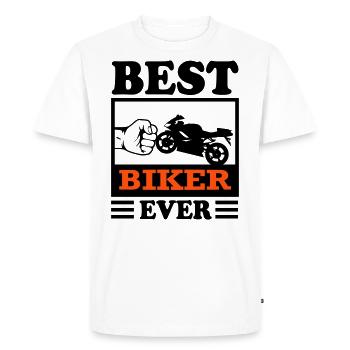 Motards Motos Motocyclistes Motards - T-shirt Premium bio Homme - blanc - Devant - Nico (187cm)