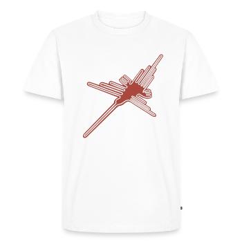 Nazca Lines Hummingbird - Men's Premium Organic T-Shirt - white - Front - Nico (187cm)