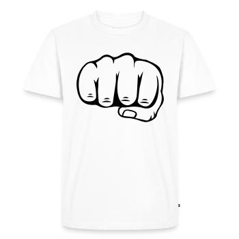BROFIST - T-shirt Premium bio Homme - blanc - Devant - Nico (187cm)