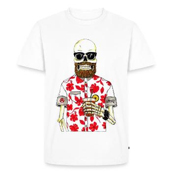 SCHELETRO - T-shirt Premium bio Homme - blanc - Devant - Nico (187cm)