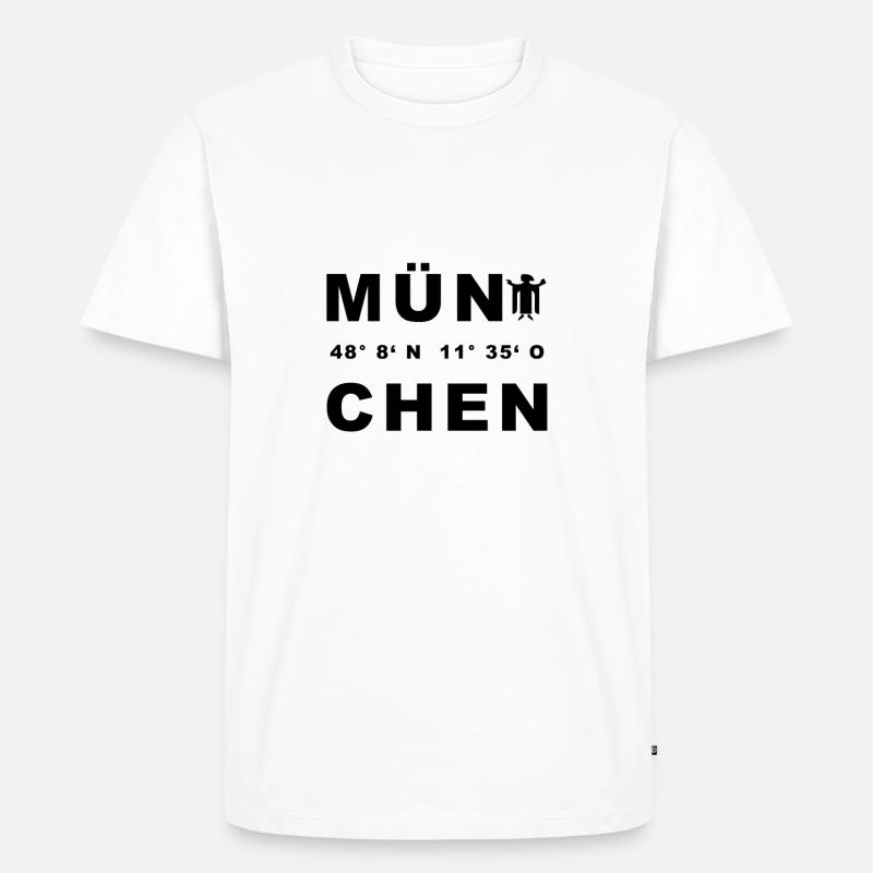 München - Männer Premium Bio T-Shirt - Weiß