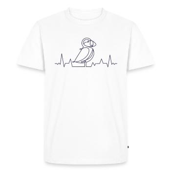 Macareux moine d’Islande - T-shirt Premium bio Homme - blanc - Devant - Nico (187cm)