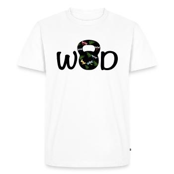 Wod Libellule ! - T-shirt Premium bio Homme - blanc - Devant - Nico (187cm)