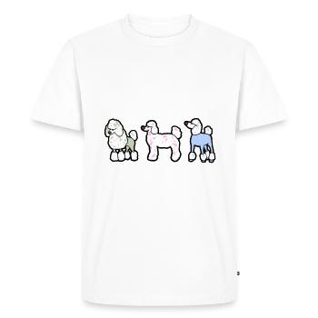 Poodles Caniche chien chien chiot cadeau chiens - T-shirt Premium bio Homme - blanc - Devant - Nico (187cm)