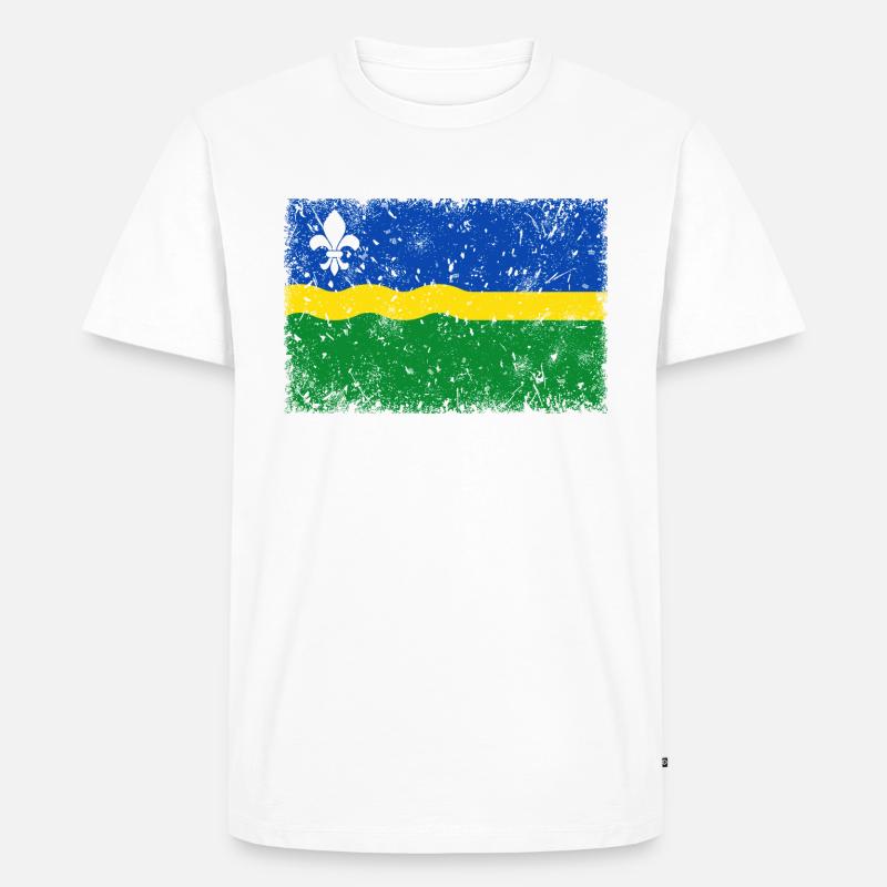 Flevoland - Männer Premium Bio T-Shirt - Weiß