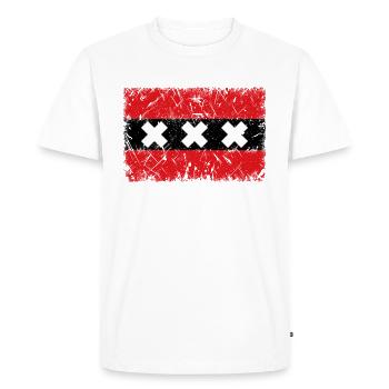 Amsterdam - T-shirt Premium bio Homme - blanc - Devant - Nico (187cm)
