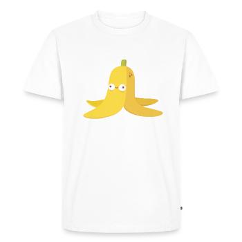 Peau de banane mignonne et stupide - T-shirt Premium bio Homme - blanc - Devant - Nico (187cm)