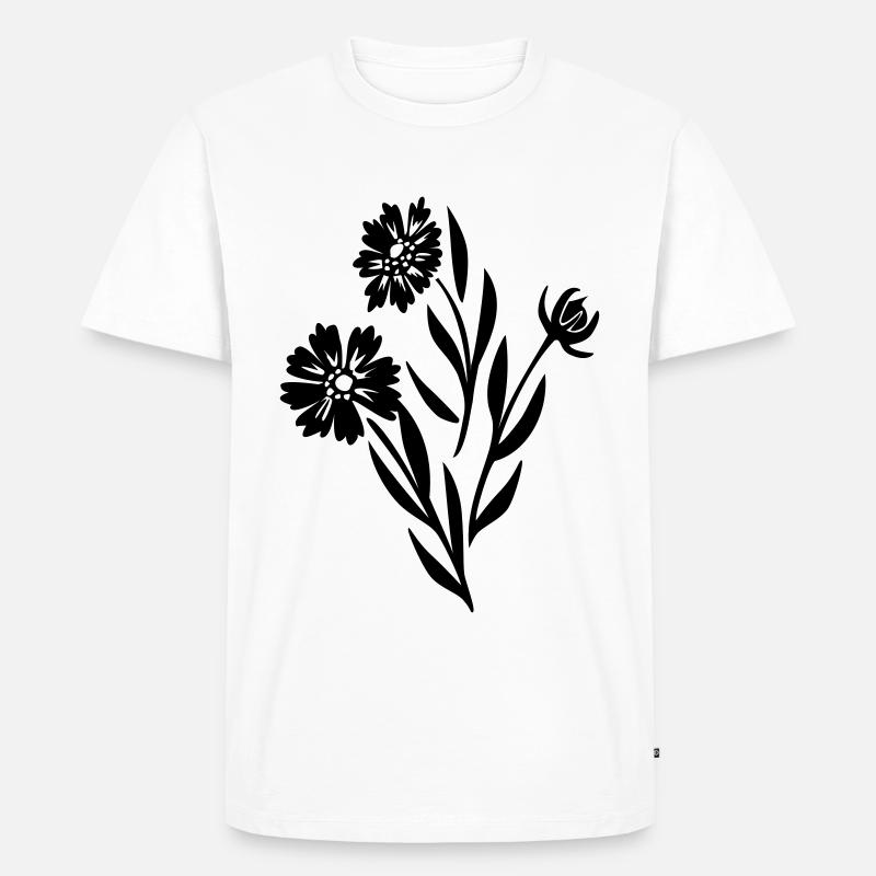 Blumen Blumenkind flower fleur Geschenkidee - Männer Premium Bio T-Shirt - Weiß