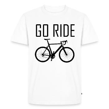 Go to ride Bicycle Bike Quotes Bike Sayings - Men's Premium Organic T-Shirt - white - Front - Nico (187cm)