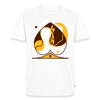 Des piques d’émotions. Courage et peur pour l’auto-libération - T-shirt Premium bio Homme - blanc - Devant - Nico (187cm)