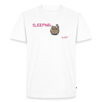 La Belle au bois dormant - Léopard - T-shirt Premium bio Homme - blanc - Devant - Nico (187cm)