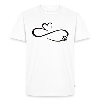 amour infini du chien - T-shirt Premium bio Homme - blanc - Devant - Nico (187cm)