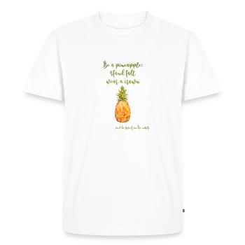 Be a pineapple - T-shirt Premium bio Homme - blanc - Devant - Nico (187cm)