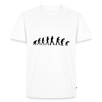 Evolution smartphone - T-shirt Premium bio Homme - blanc - Devant - Nico (187cm)