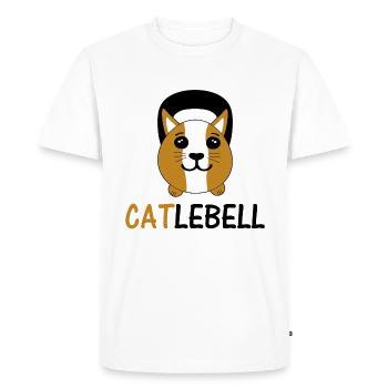 Chat Fitness Training Drôle - T-shirt Premium bio Homme - blanc - Devant - Nico (187cm)