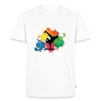 Break dancers - Men's Premium Organic T-Shirt - white - Front - Nico (187cm)