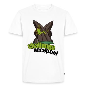 Alpiniste mousqueton d’escalade corde alpine - T-shirt Premium bio Homme - blanc - Devant - Nico (187cm)