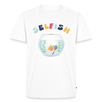 Selfie Selfish Funny Pictures Humor - Men's Premium Organic T-Shirt - white - Front - Nico (187cm)